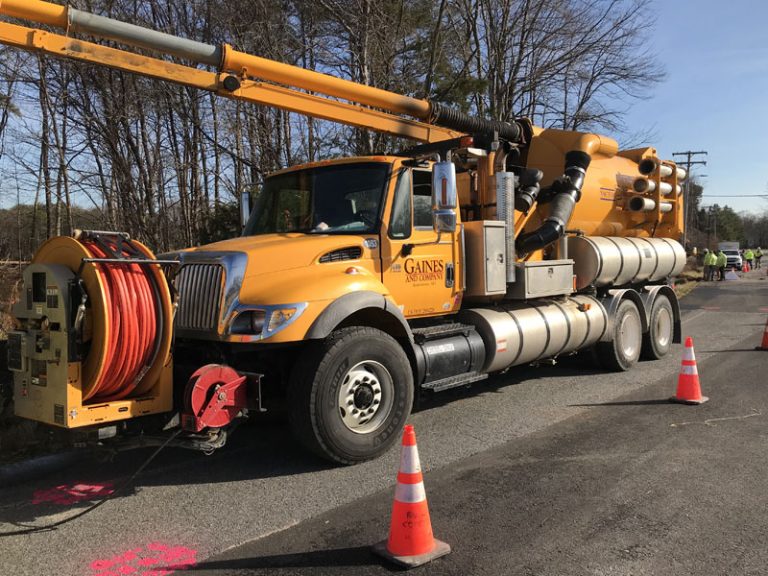 Hydrovac Truck Operator Gaines and Company Site Development